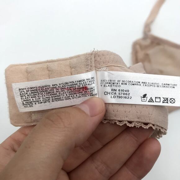 Wacoal Lace to Love Underwire Bra 32D Floral Lace Unpadded Pink 855297 NWOT - Picture 5 of 6